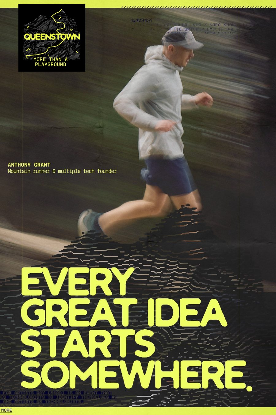 Anthony Grant running on a trail. Every great idea starts somewhere.